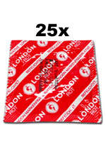 25 Stück London Kondome - Rot mit Erdbeeraroma