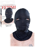 Fetish Fantasy - Zipper Face Hood Black