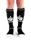 Brutus Party Socks with Pockets - Fuck Black/white