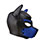 Puppy Play Dog Mask - Noir / bleu